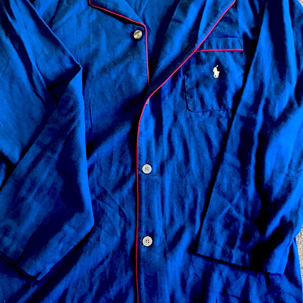 Polo Ralph Lauren men’s Night shirt L&& Blue. Length 33 inches 100% cotton - Picture 4 of 5
